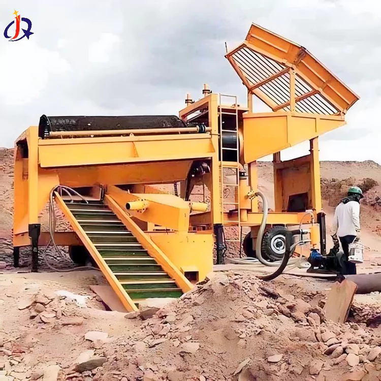 Vehículo de prospección de ouro aluvial